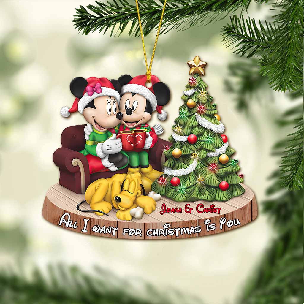 Personalized Christmas Mouse Ornament Custom Name Gift Ornament GradoCreations