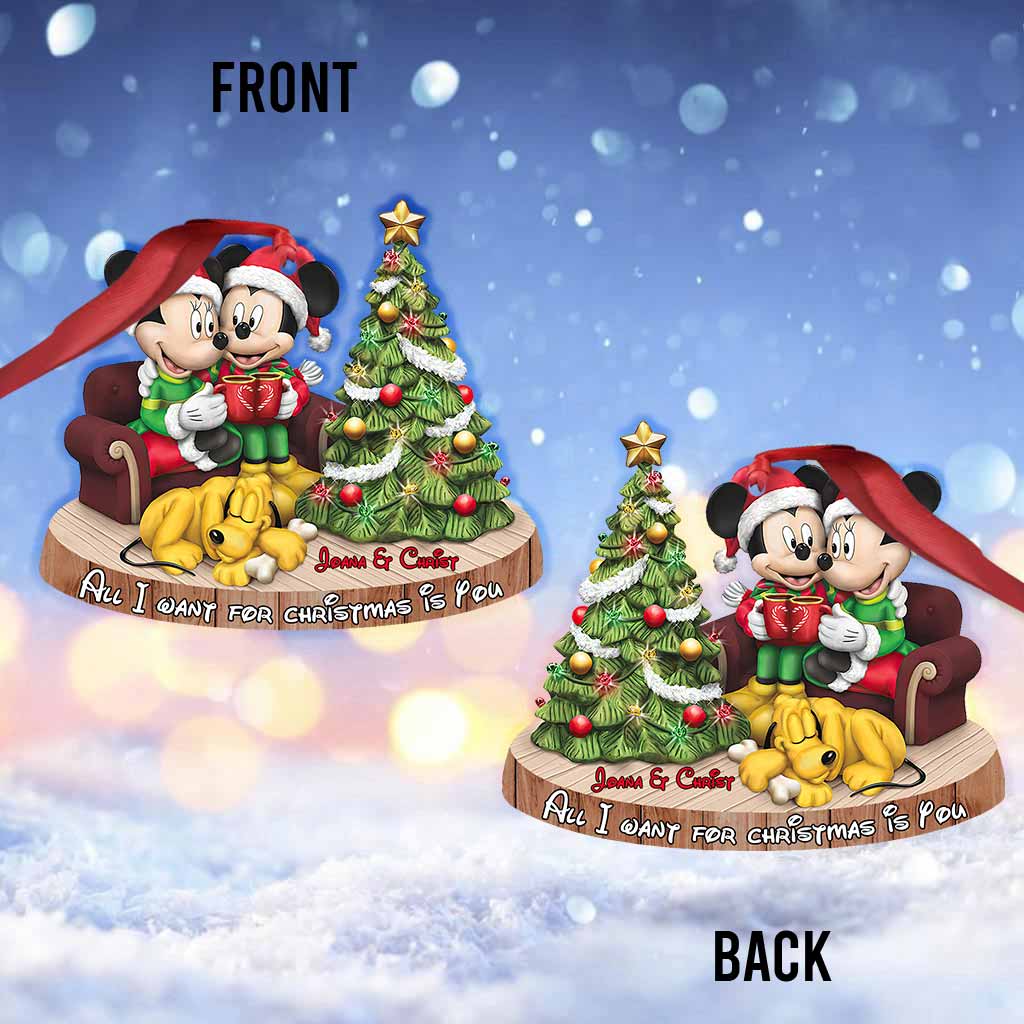 Personalized Christmas Mouse Ornament Custom Name Gift Ornament GradoCreations