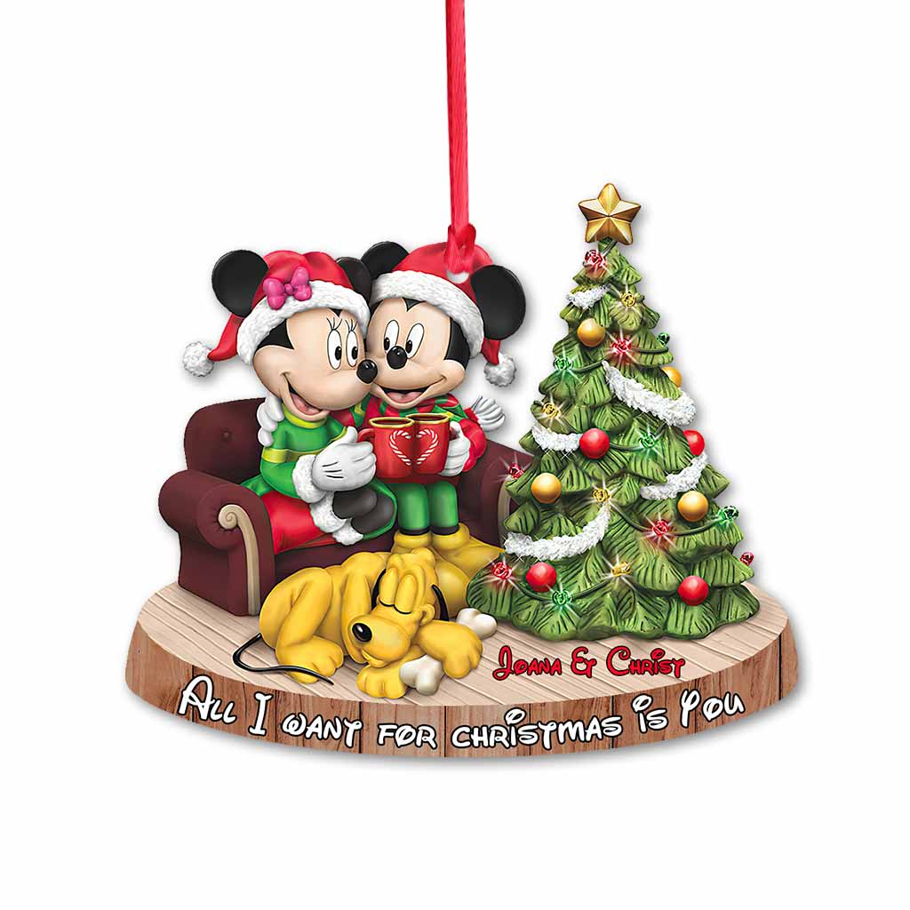 Personalized Christmas Mouse Ornament Custom Name Gift Ornament GradoCreations