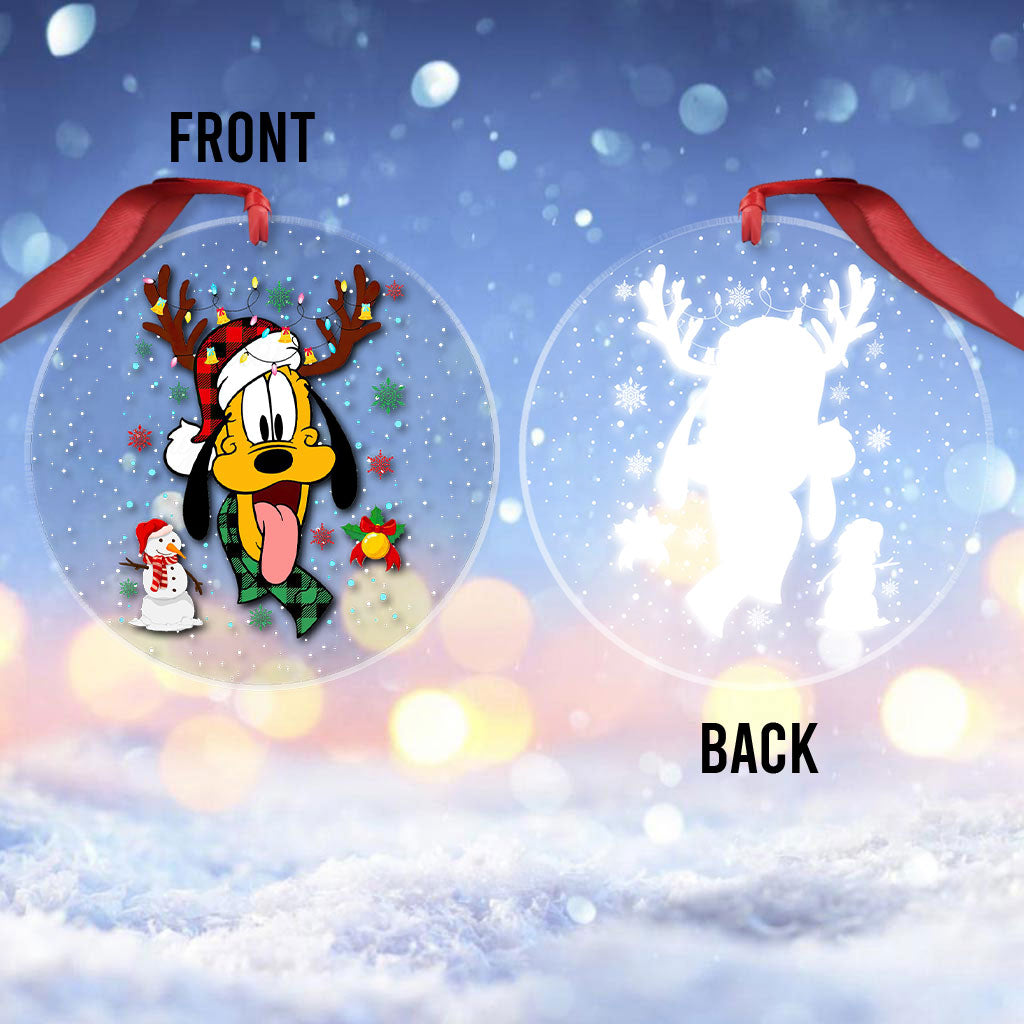 Personalized Acrylic Christmas Ornament with Custom Design One-sided Ornament GradoCreations