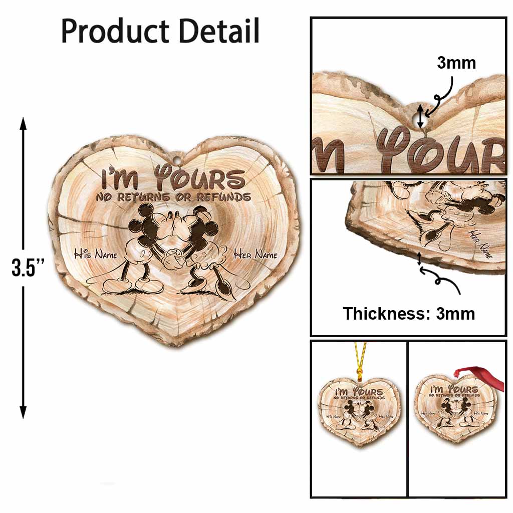 Personalized Christmas Mouse Ornament Customizable Gift for Couples Ornament GradoCreations