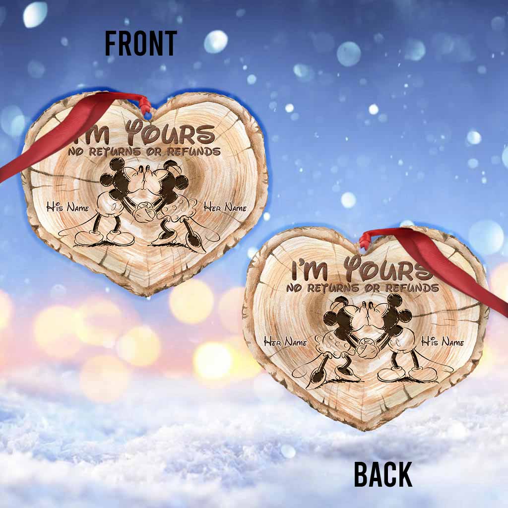 Personalized Christmas Mouse Ornament Customizable Gift for Couples Ornament GradoCreations