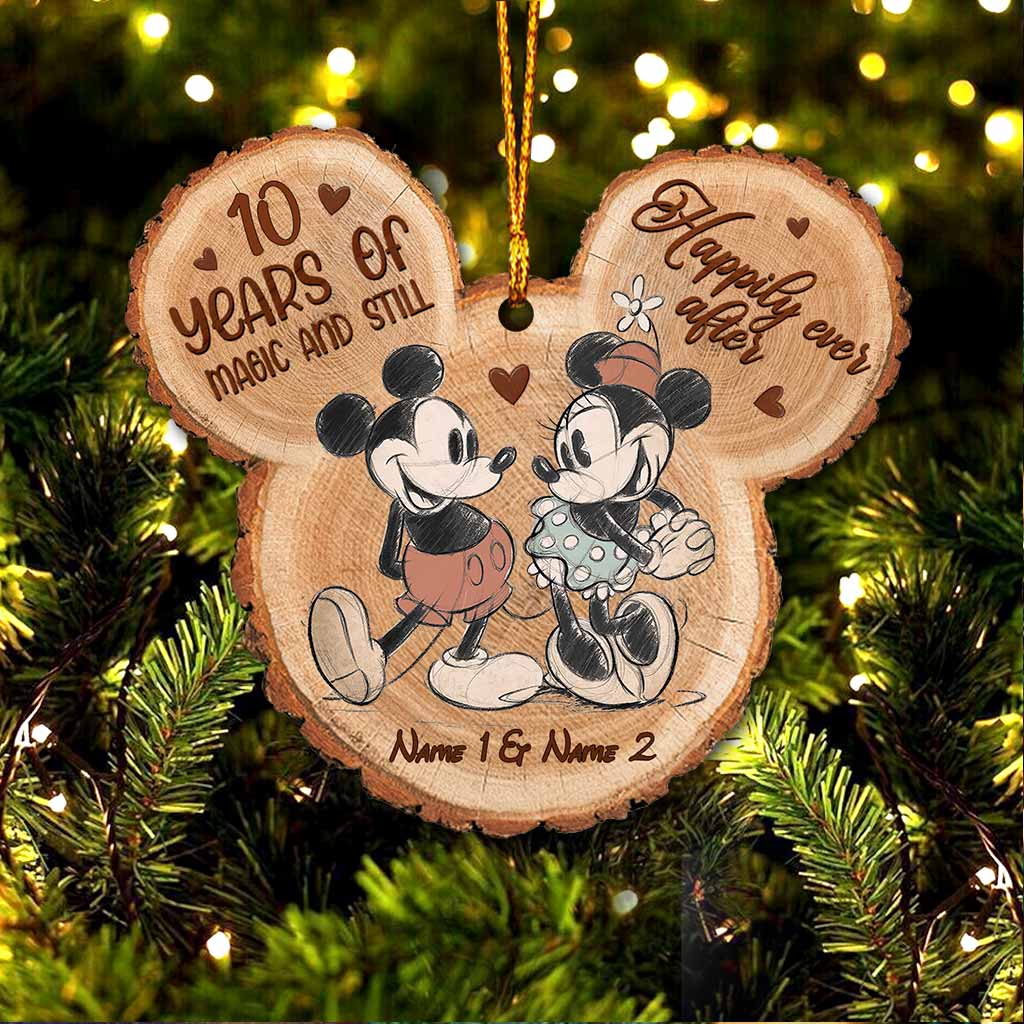 Personalized Christmas Mouse Ornament Custom Name Gift for Couples Ornament GradoCreations