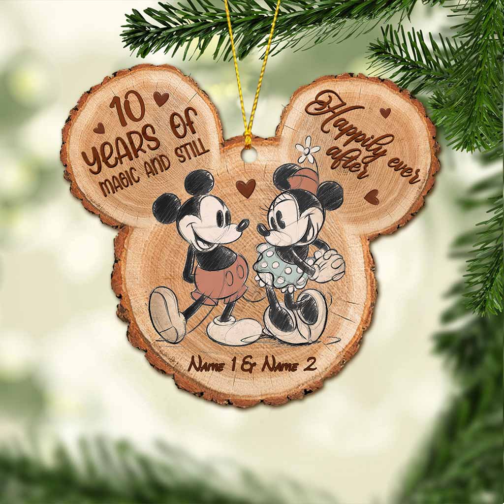 Personalized Christmas Mouse Ornament Custom Name Gift for Couples Ornament GradoCreations