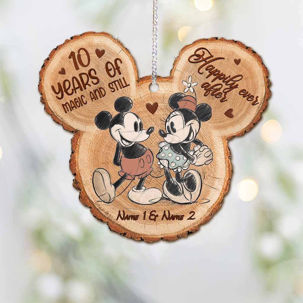 Personalized Christmas Mouse Ornament Custom Name Gift for Couples Ornament GradoCreations