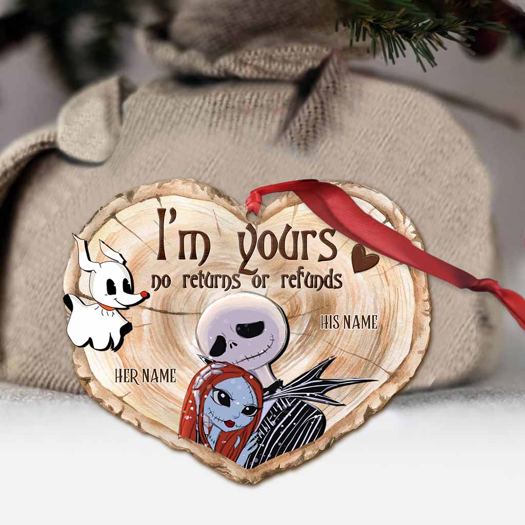 Personalized Double-Sided Christmas Ornament Custom Names Gift for Couples Ornament GradoCreations