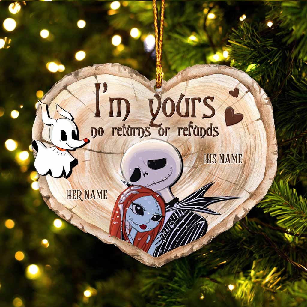 Personalized Double-Sided Christmas Ornament Custom Names Gift for Couples Ornament GradoCreations