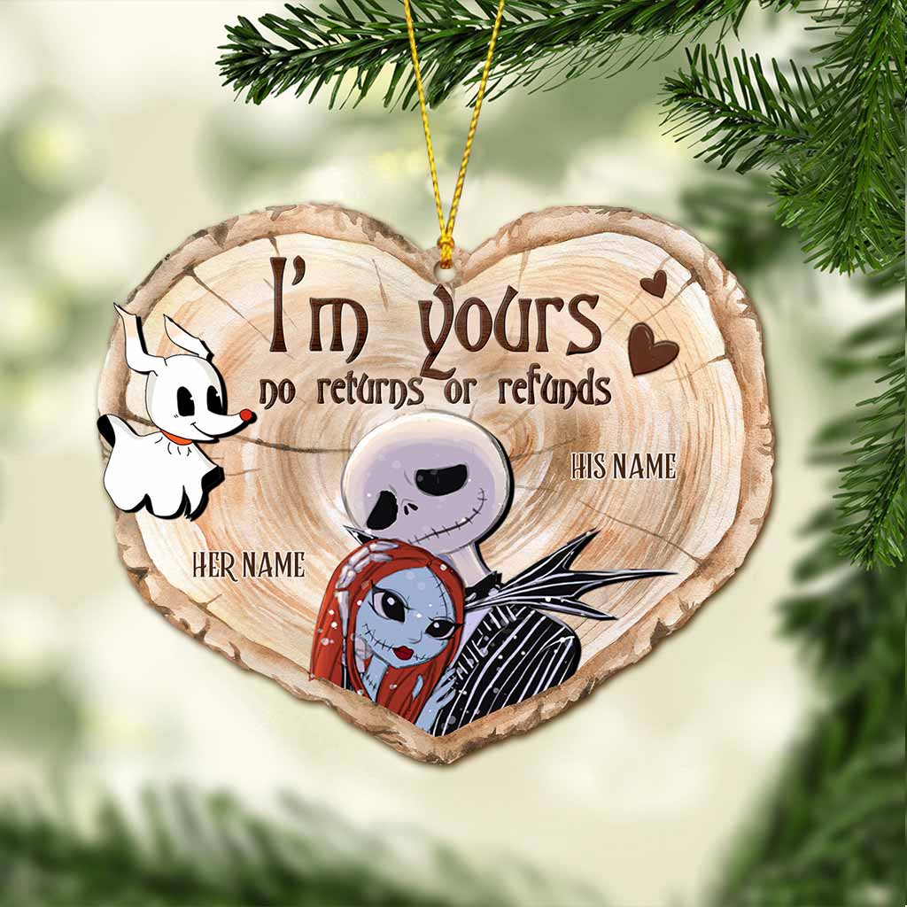 Personalized Double-Sided Christmas Ornament Custom Names Gift for Couples Ornament GradoCreations