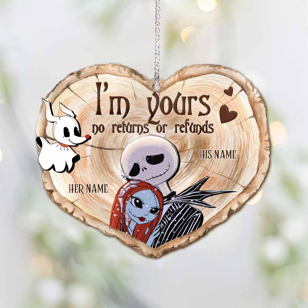 Personalized Double-Sided Christmas Ornament Custom Names Gift for Couples Ornament GradoCreations