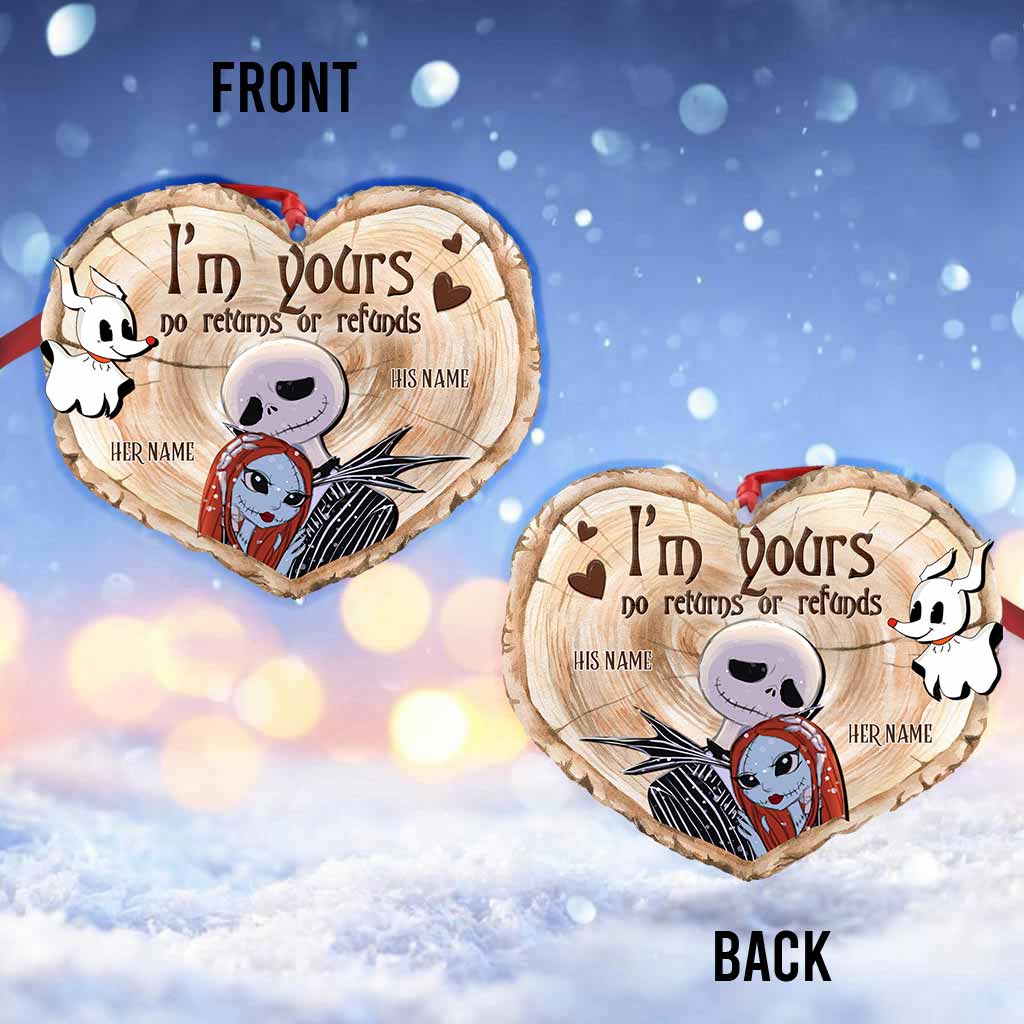 Personalized Double-Sided Christmas Ornament Custom Names Gift for Couples Ornament GradoCreations