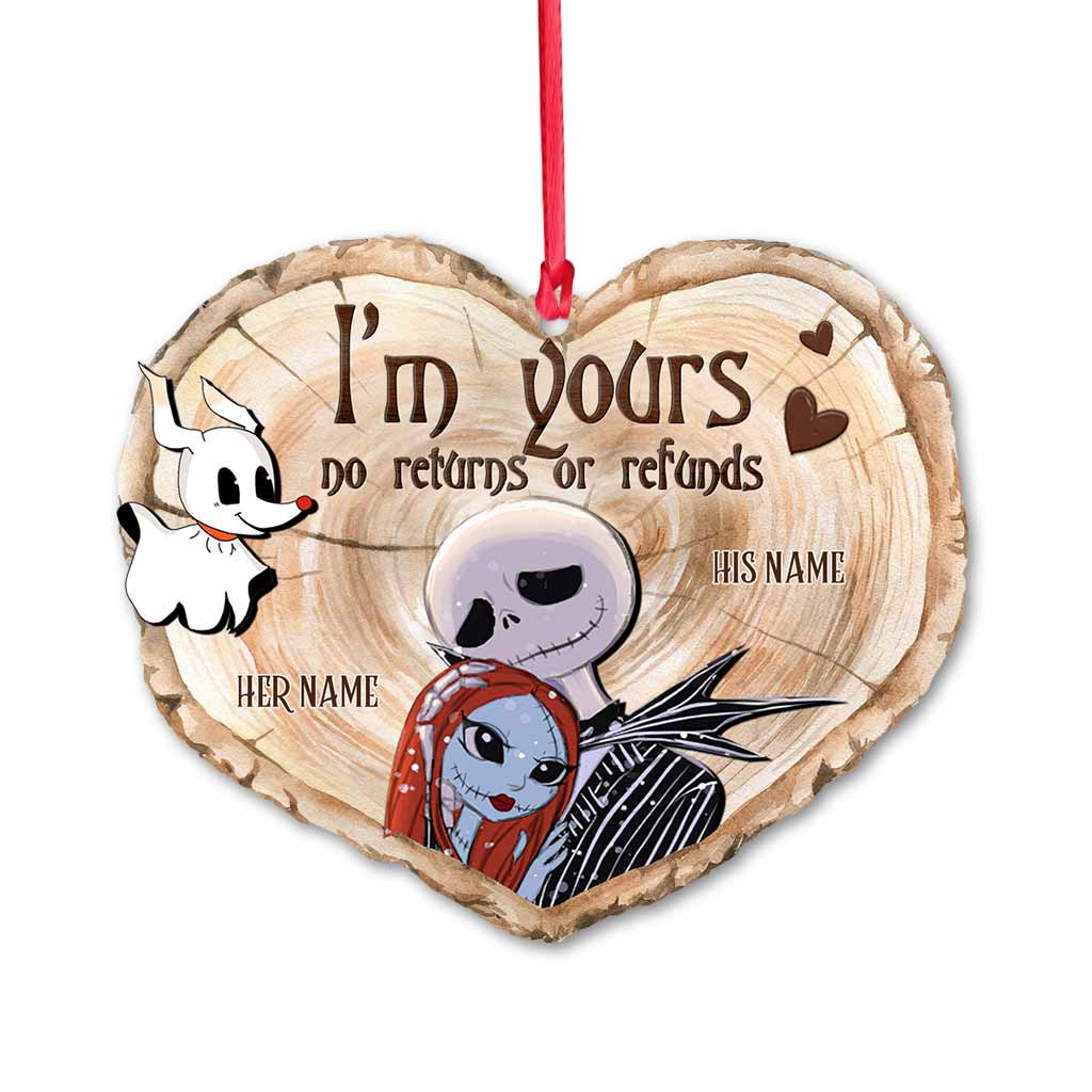 Personalized Double-Sided Christmas Ornament Custom Names Gift for Couples Ornament GradoCreations
