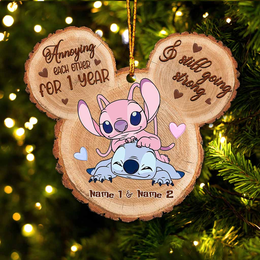 Personalized Christmas Ohana Ornament Custom Name Gift for Couples Ornament GradoCreations