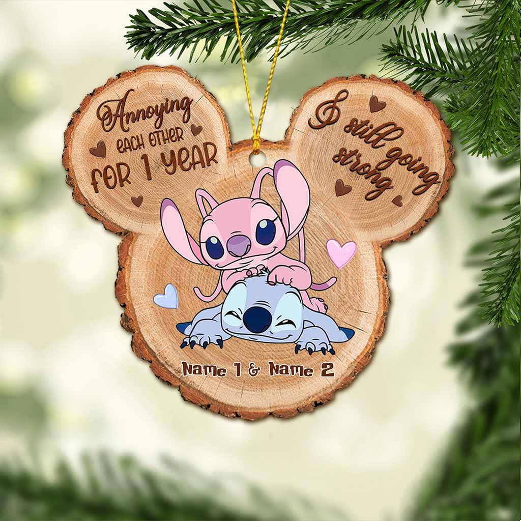 Personalized Christmas Ohana Ornament Custom Name Gift for Couples Ornament GradoCreations