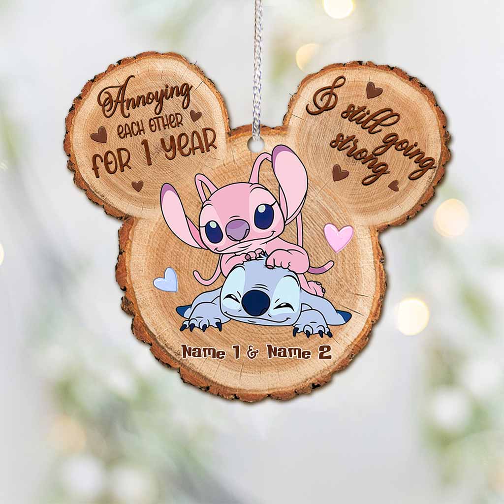 Personalized Christmas Ohana Ornament Custom Name Gift for Couples Ornament GradoCreations