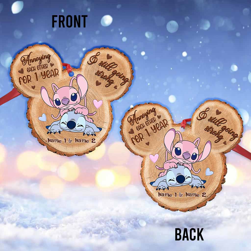 Personalized Christmas Ohana Ornament Custom Name Gift for Couples Ornament GradoCreations