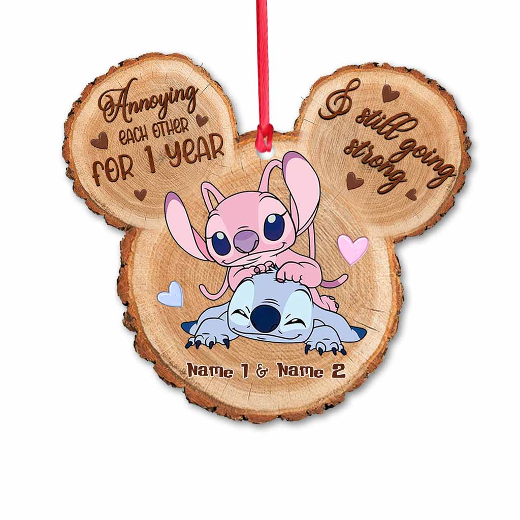 Personalized Christmas Ohana Ornament Custom Name Gift for Couples Ornament GradoCreations