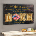Personalized Ohana Canvas Print Custom Names Couple Gift Canvas and Poster GradoCreations