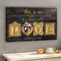 Personalized Nightmare Couple Canvas Art with Names Gift Canvas and Poster GradoCreations