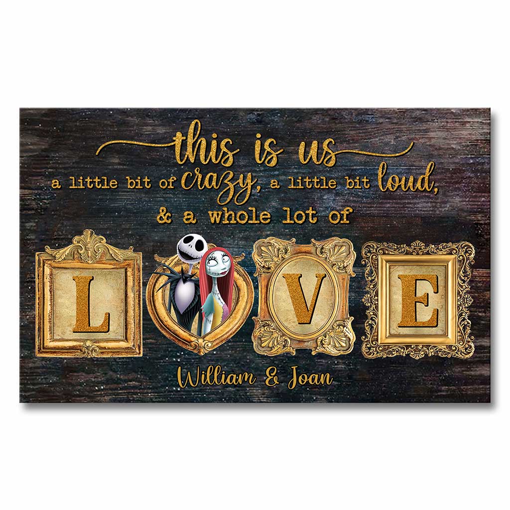 Personalized Nightmare Couple Canvas Art with Names Gift Canvas and Poster GradoCreations