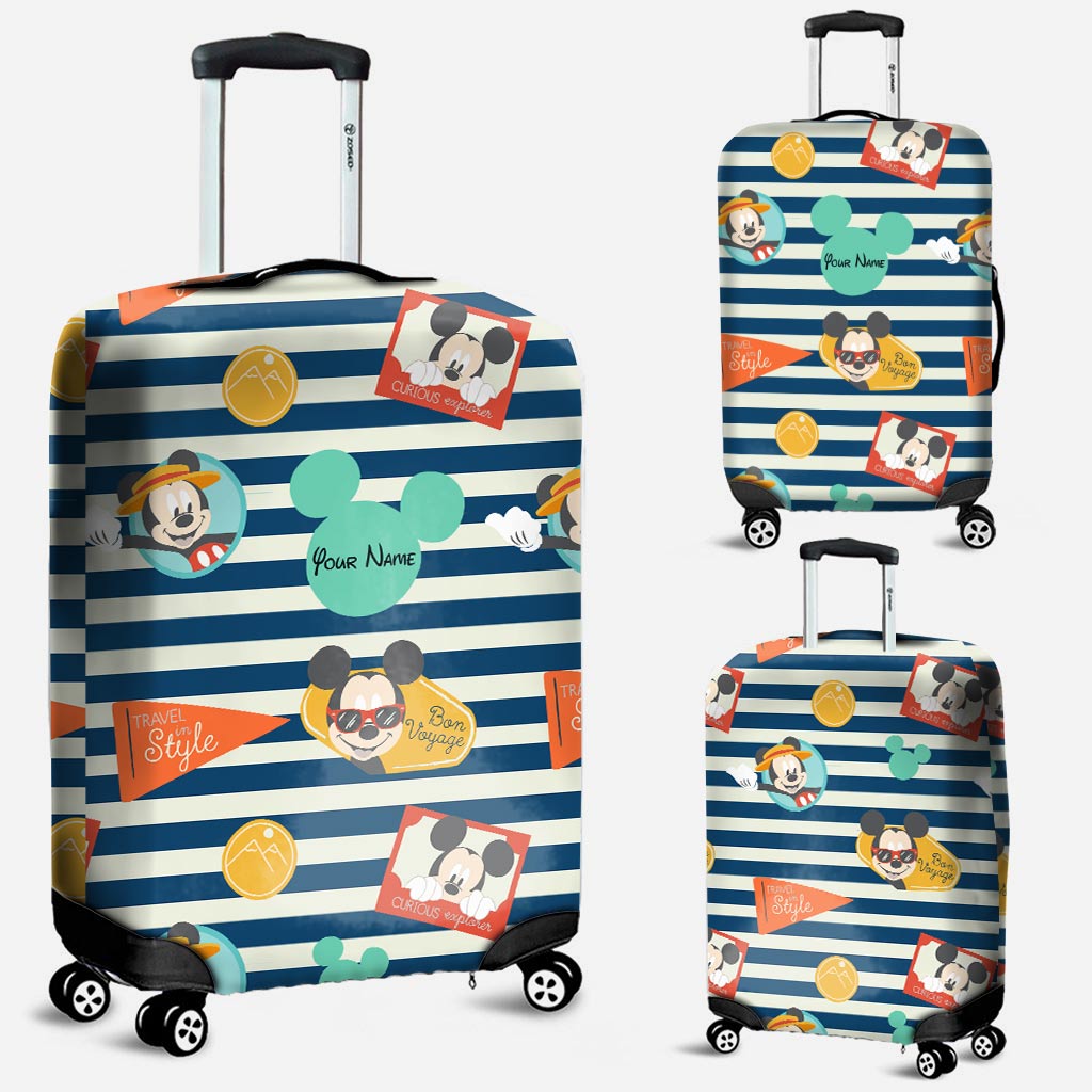 Personalized Mouse Luggage Cover Custom Name for Travelers Luggage Cover GradoCreations