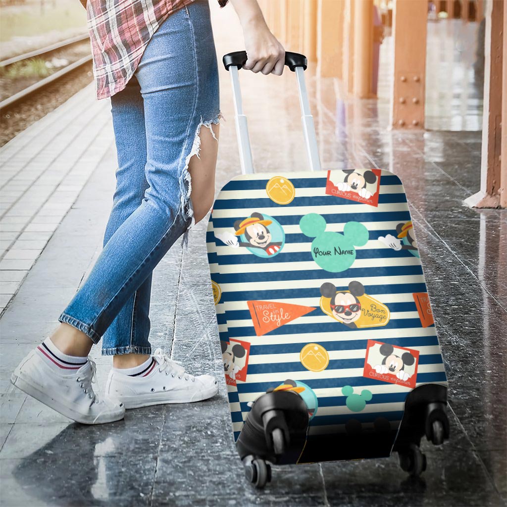 Personalized Mouse Luggage Cover Custom Name for Travelers Luggage Cover GradoCreations