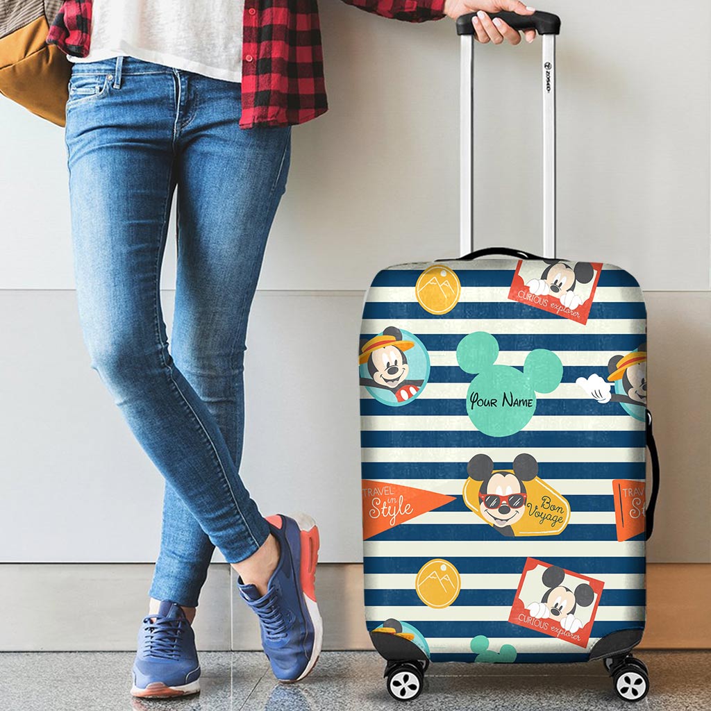 Personalized Mouse Luggage Cover Custom Name for Travelers Luggage Cover GradoCreations