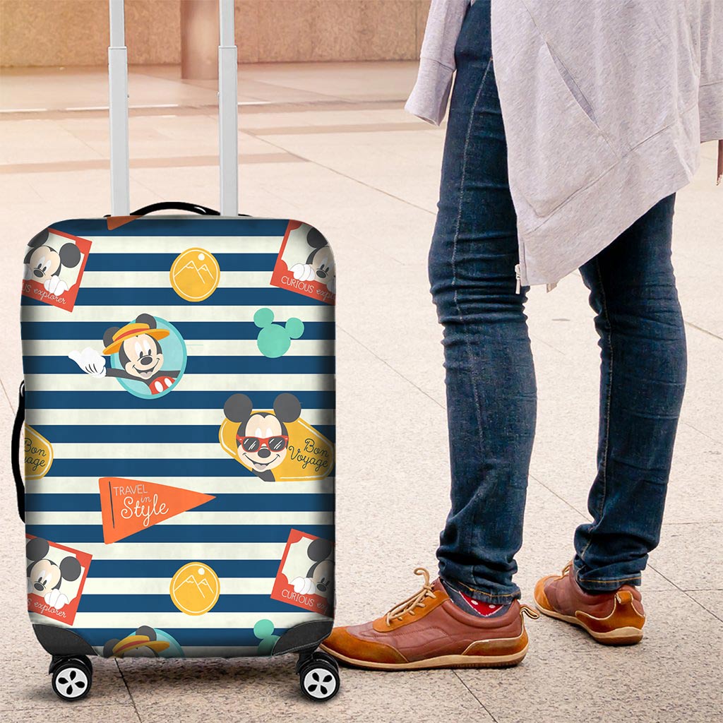 Personalized Mouse Luggage Cover Custom Name for Travelers Luggage Cover GradoCreations