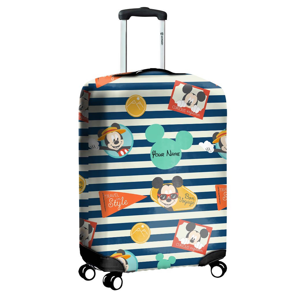 Personalized Mouse Luggage Cover Custom Name for Travelers Luggage Cover GradoCreations