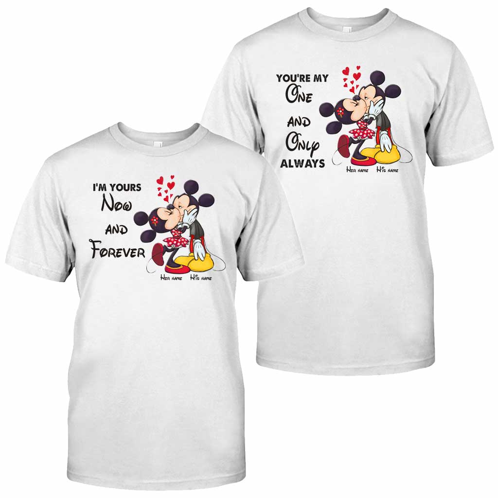 Personalized Couple T-shirt & Hoodie with Mickey Design | Custom Names Gift T-shirt & Hoodie GradoCreations