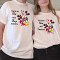 Personalized Couple T-shirt & Hoodie with Mickey Design | Custom Names Gift T-shirt & Hoodie GradoCreations
