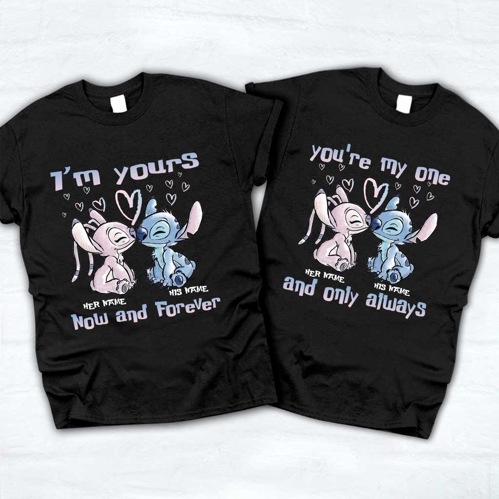Personalized Ohana Couples T-shirt & Hoodie Gift Set T-shirt & Hoodie GradoCreations