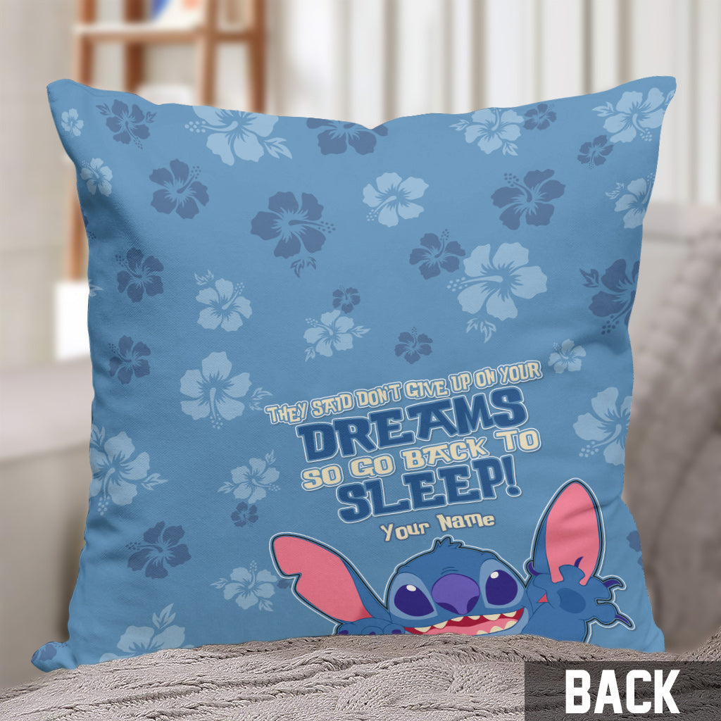 Personalized Ohana Throw Pillow with Custom Name Gift for Home Throw Pillow GradoCreations