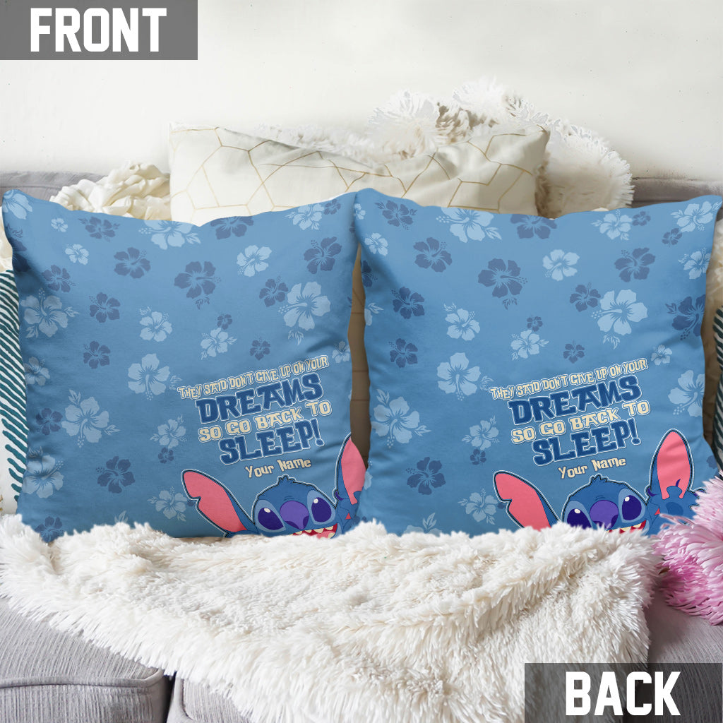 Personalized Ohana Throw Pillow with Custom Name Gift for Home Throw Pillow GradoCreations