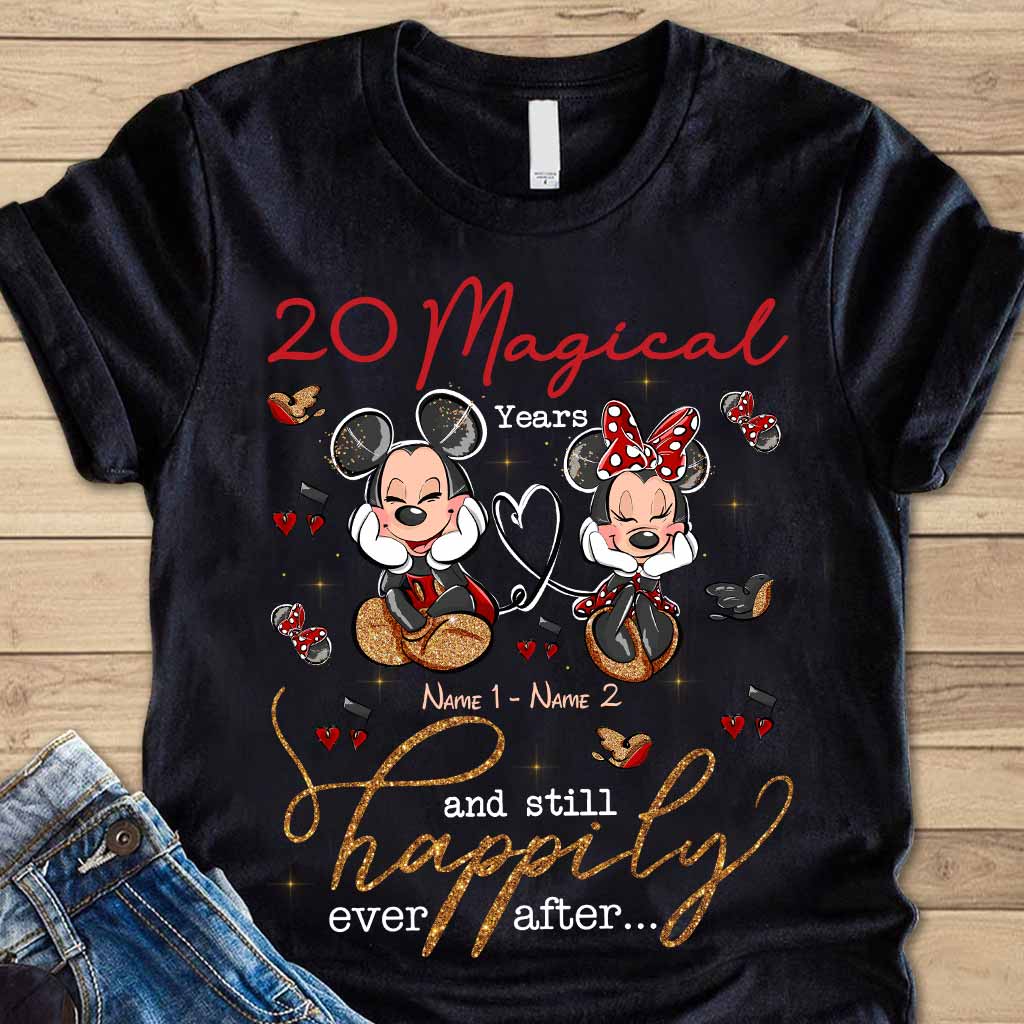 Personalized Couple T-shirt and Hoodie with Names for Anniversary Gift T-shirt & Hoodie GradoCreations