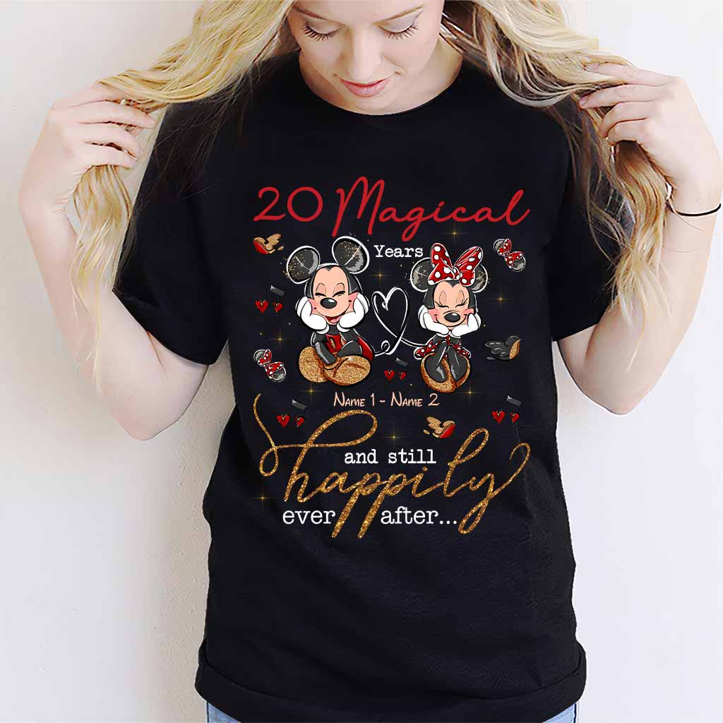 Personalized Couple T-shirt and Hoodie with Names for Anniversary Gift T-shirt & Hoodie GradoCreations