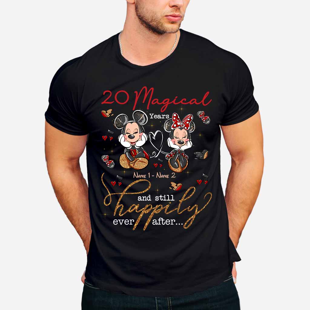 Personalized Couple T-shirt and Hoodie with Names for Anniversary Gift T-shirt & Hoodie GradoCreations
