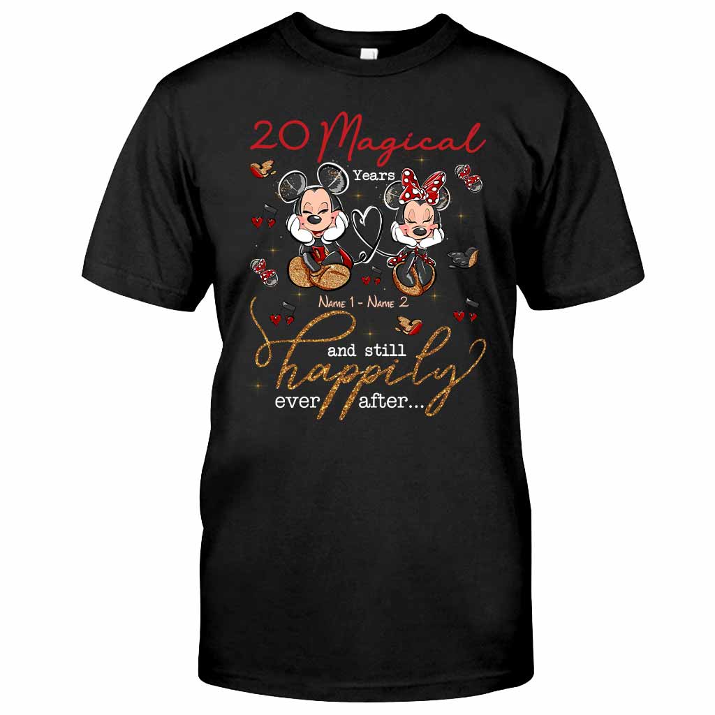 Personalized Couple T-shirt and Hoodie with Names for Anniversary Gift T-shirt & Hoodie GradoCreations