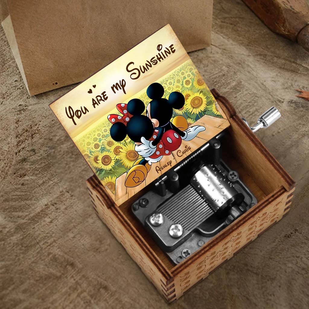 Personalized Hand Crank Music Box Couple Gift You Are My Sunshine Hand Crank Music Box GradoCreations