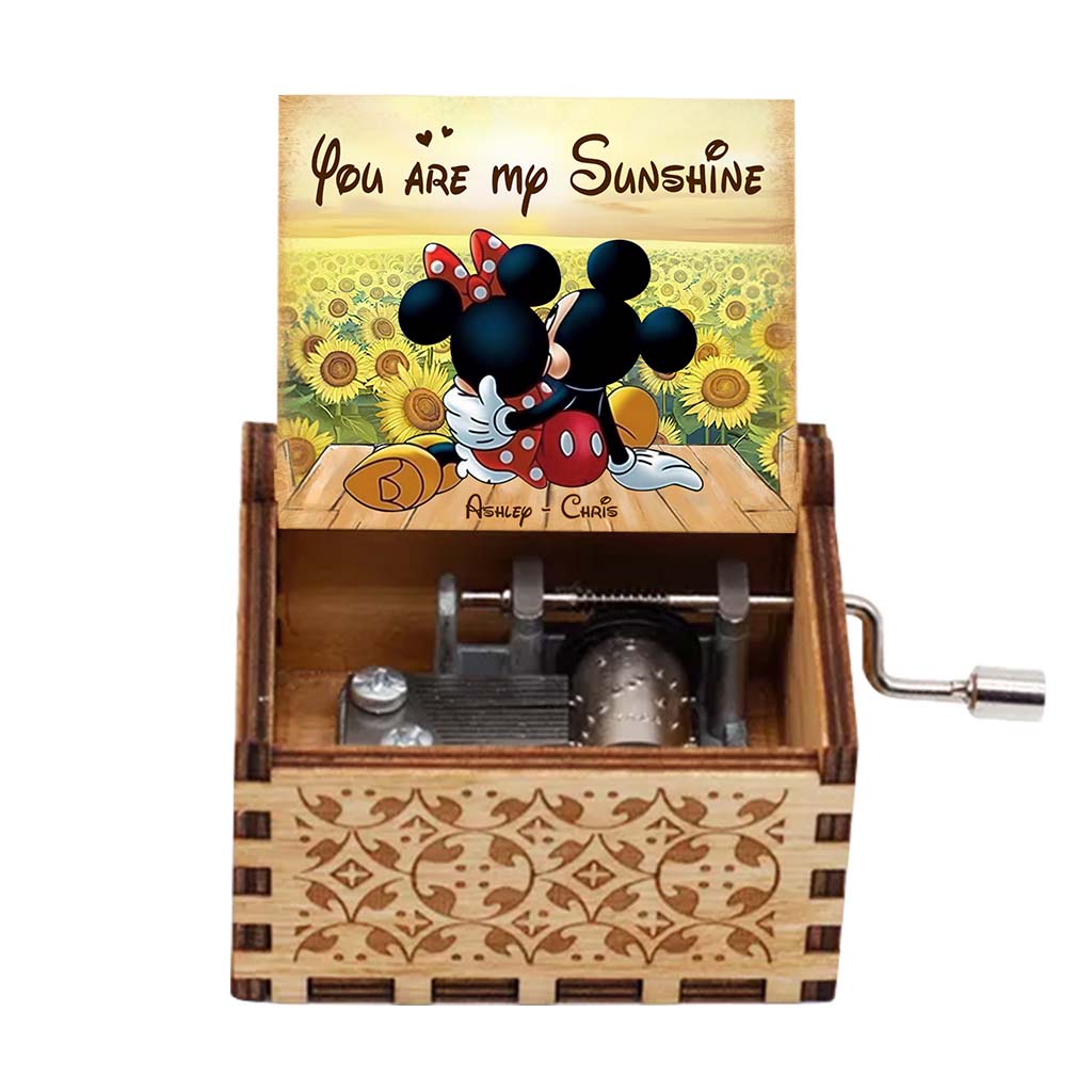 Personalized Hand Crank Music Box Couple Gift You Are My Sunshine Hand Crank Music Box GradoCreations