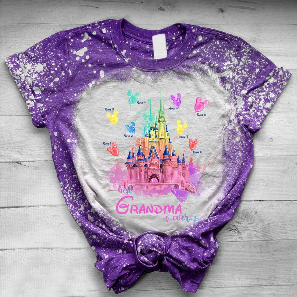 Personalized Bleached Shirt Best Grandma Ever Gift Idea for Mother's Day Handmade Bleached Shirt GradoCreations