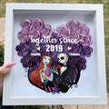Personalized Flower Shadow Box Custom Date Gift for Couples Flower Shadow Box GradoCreations