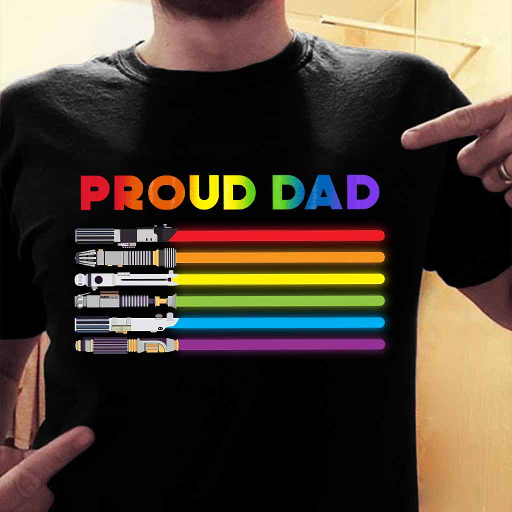 Personalized Proud Dad LGBT Support T-shirt & Hoodie Gift T-shirt & Hoodie GradoCreations