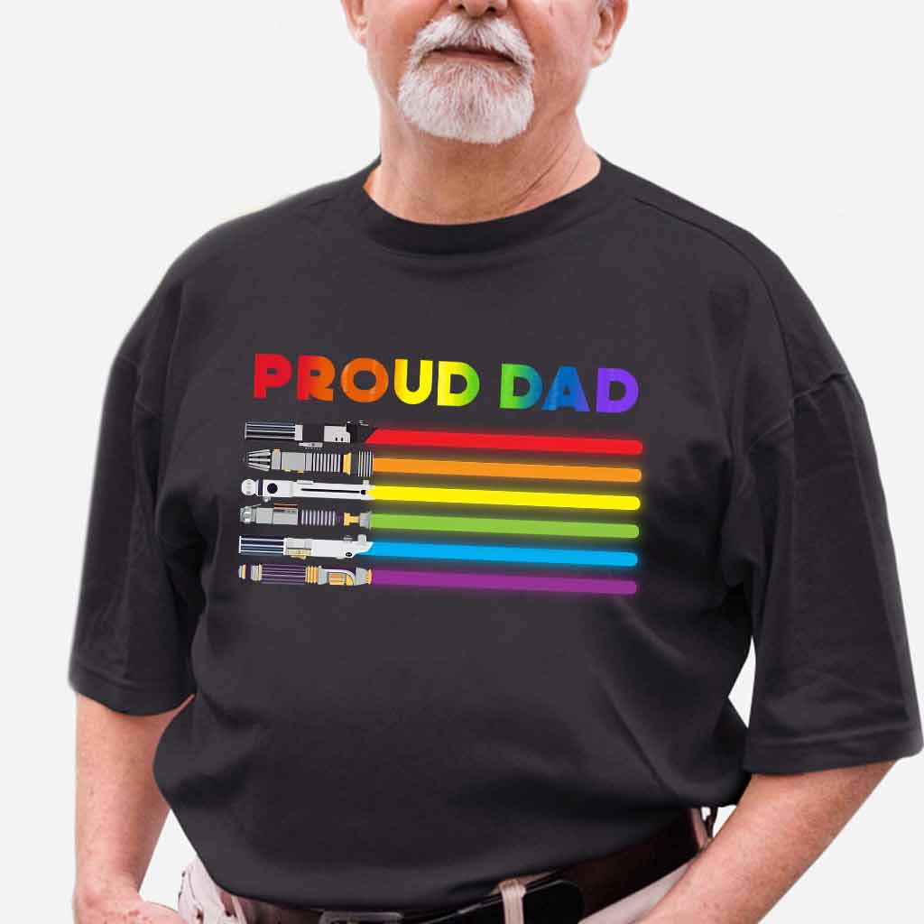 Personalized Proud Dad LGBT Support T-shirt & Hoodie Gift T-shirt & Hoodie GradoCreations
