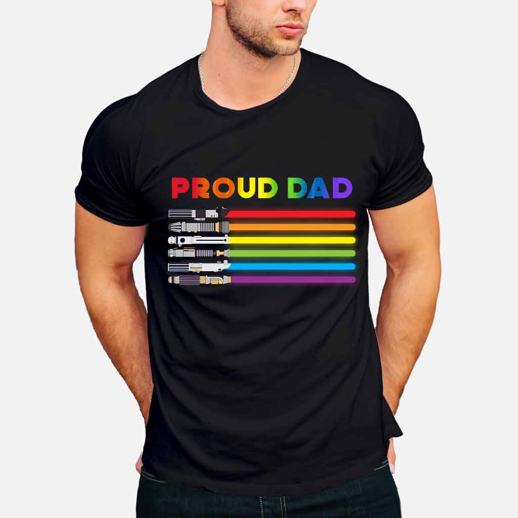 Personalized Proud Dad LGBT Support T-shirt & Hoodie Gift T-shirt & Hoodie GradoCreations