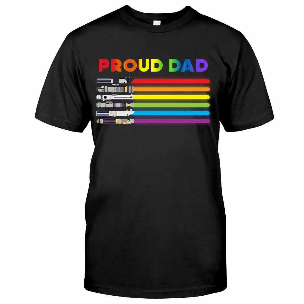 Personalized Proud Dad LGBT Support T-shirt & Hoodie Gift T-shirt & Hoodie GradoCreations