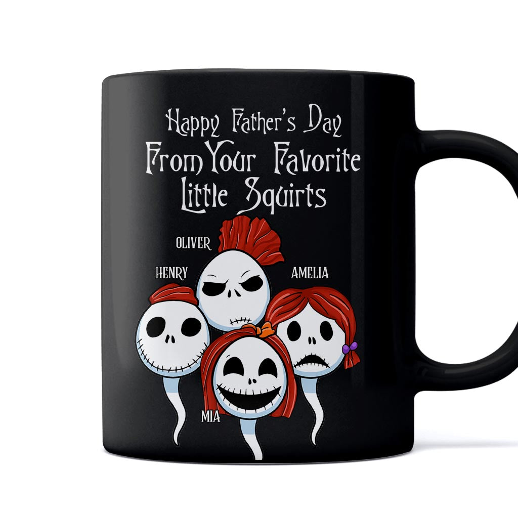 Personalized Halloween Mug Gift for Dad from Kids | Custom Name Mug GradoCreations