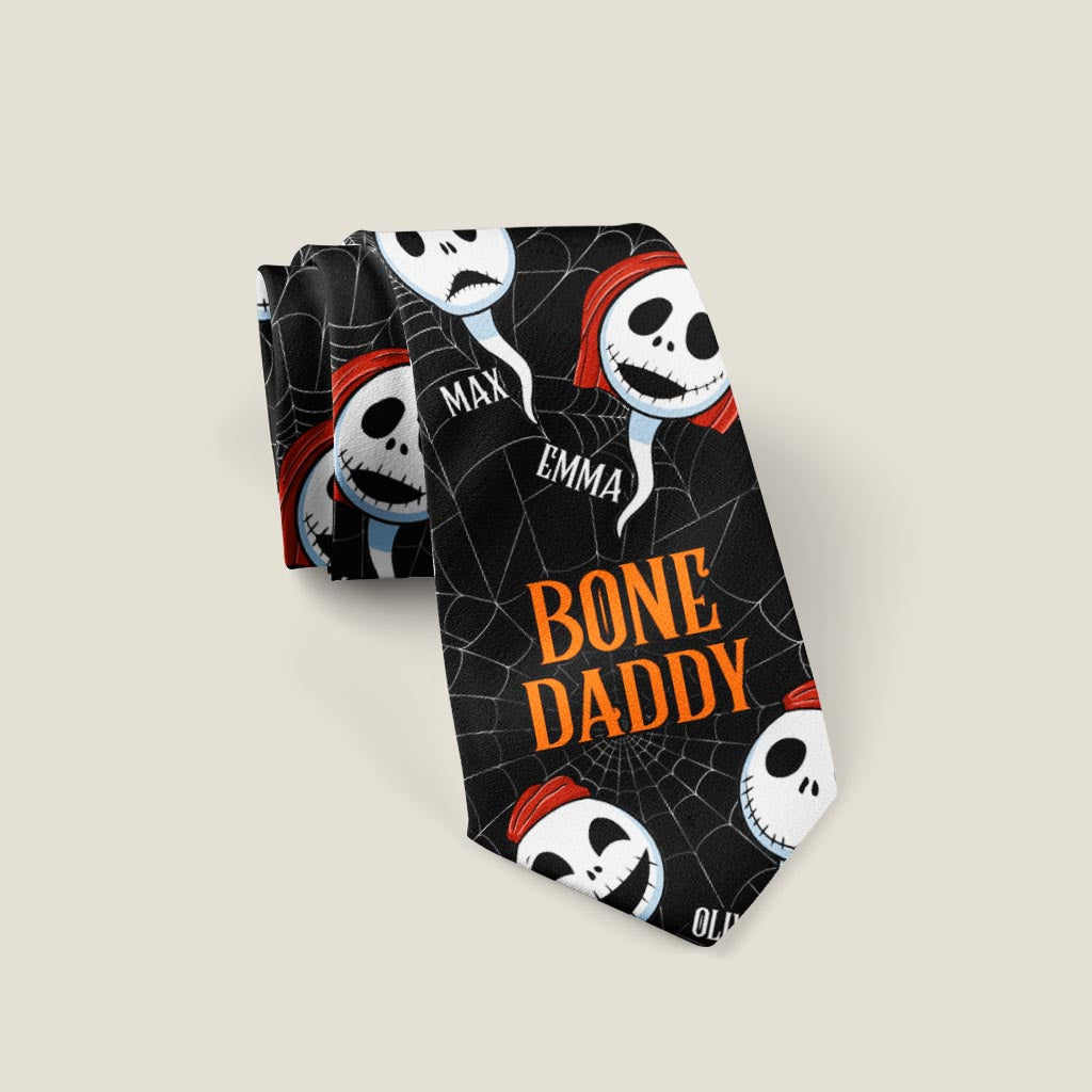 Personalized Halloween Themed Necktie with Custom Names Gift for Dad Necktie GradoCreations