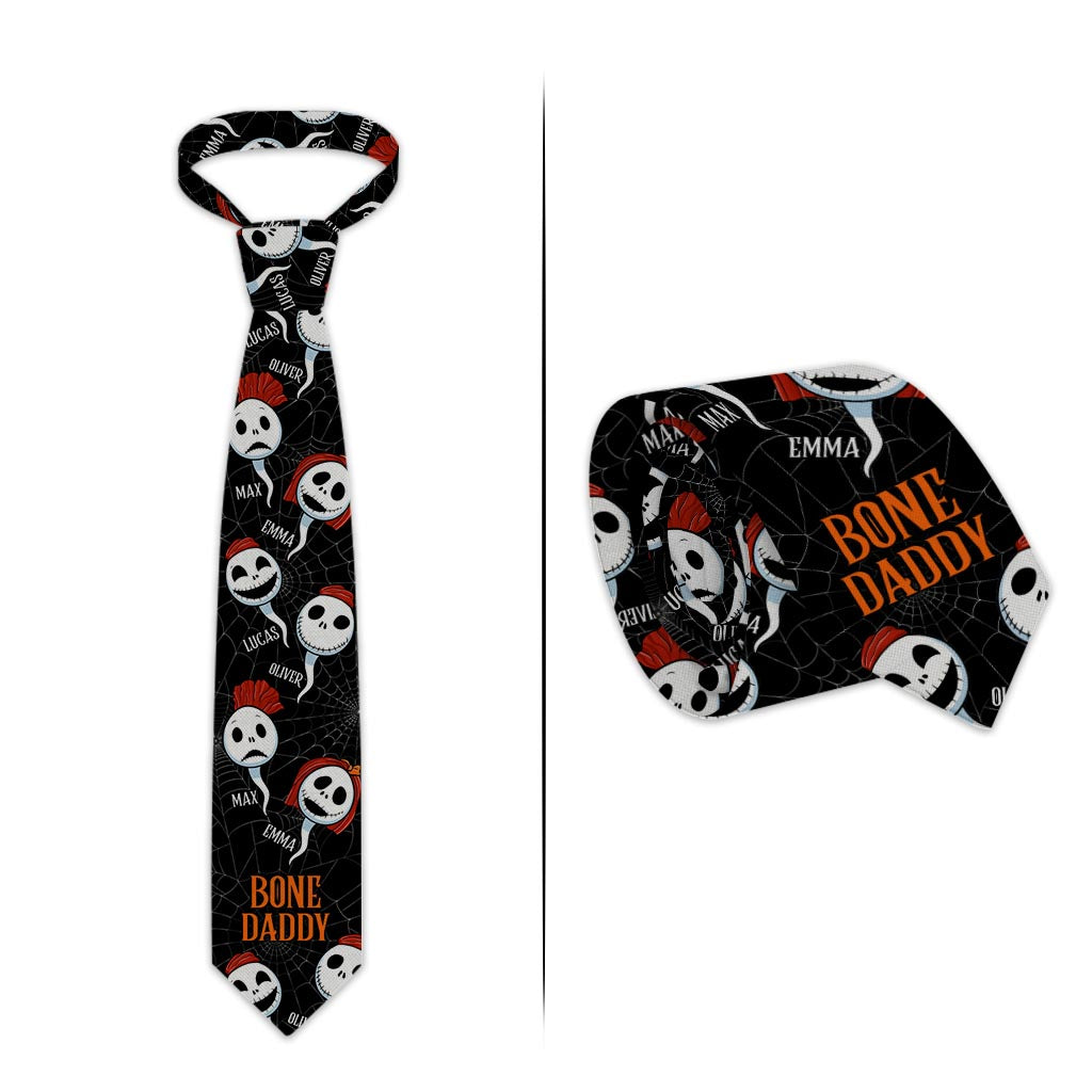 Personalized Halloween Themed Necktie with Custom Names Gift for Dad Necktie GradoCreations