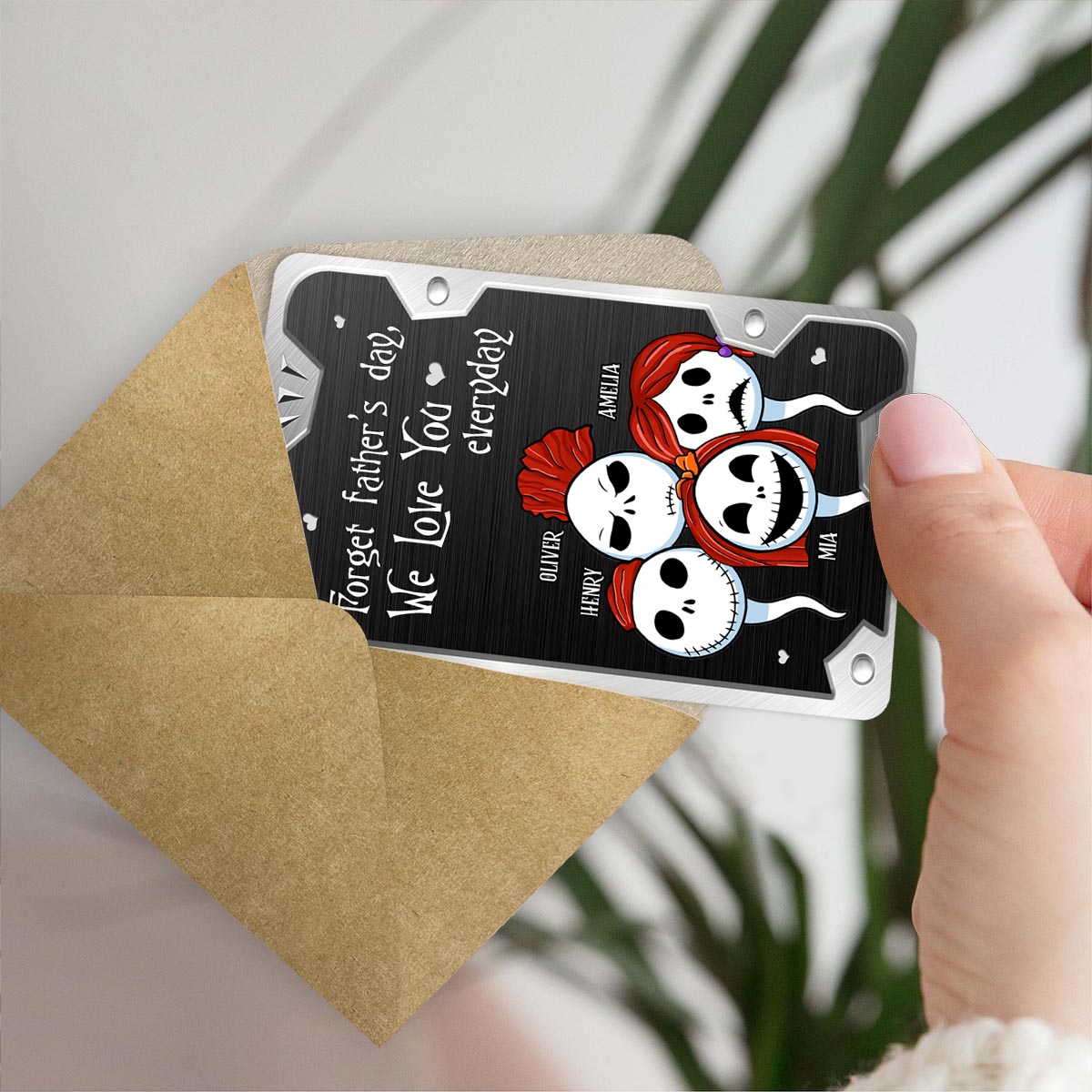 Personalized Nightmare Wallet Insert Card Gift for Dad Wallet Insert Card GradoCreations