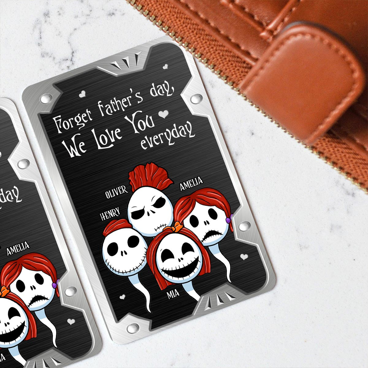 Personalized Nightmare Wallet Insert Card Gift for Dad Wallet Insert Card GradoCreations